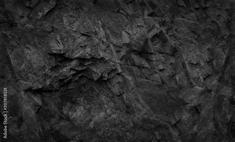 Black Rock Background Dark Gray Stone Texture Black Grunge Background