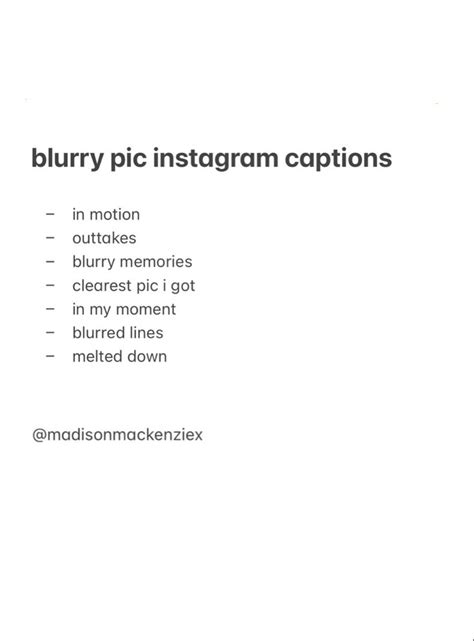 Aesthetic Instagram Caption Ideas For Blurry Pictures In 2023