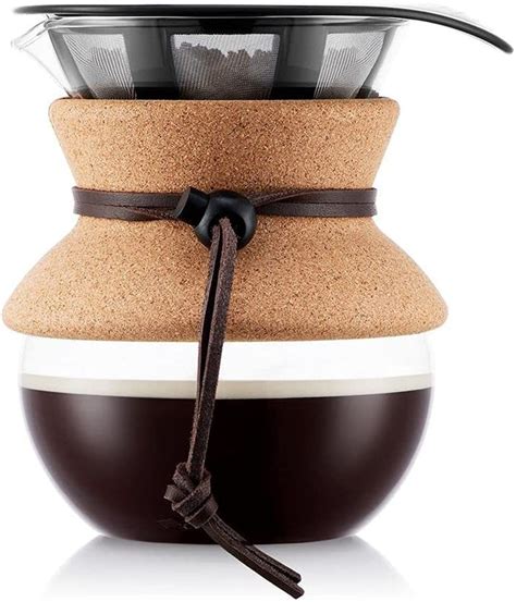Bodum Pour Over Coffee Maker With Filter 17 Ounce 05 Liter Cork Band