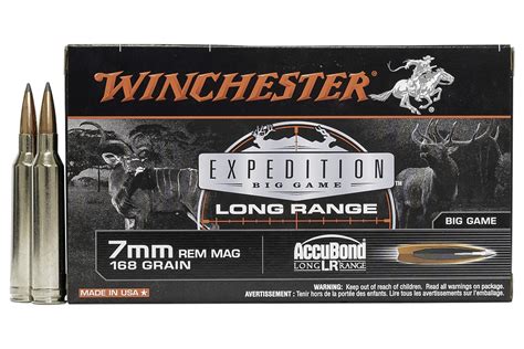 Winchester 7mm Rem Mag 168 Gr Expedition Big Game Long Range 20box