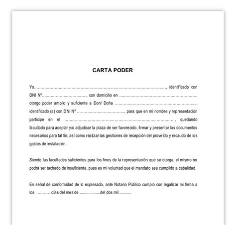 Word Descargar Word Carta Poder Para Imprimir Modelo De Carta Poder