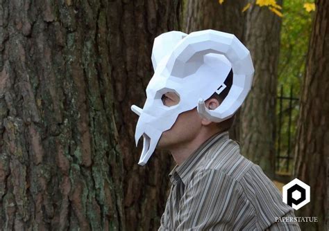 Ram Skull Papercraft Mask Download And Make Your Own Party Mask