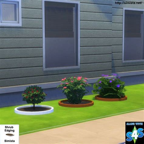 Shrub Edging Simista A Little Sims 4 Site Shrubs Sims 4 Sims