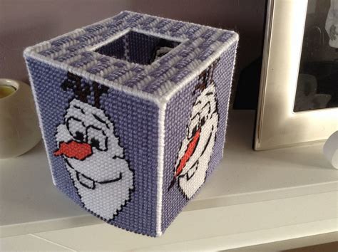 Olaf From Frozen Tissue Box Cover Plastic Canvas Patterns Plastic