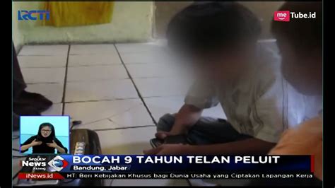 Bocah Telan Peluit Terompet Helaan Napas Sang Anak Berbunyi Nyaring