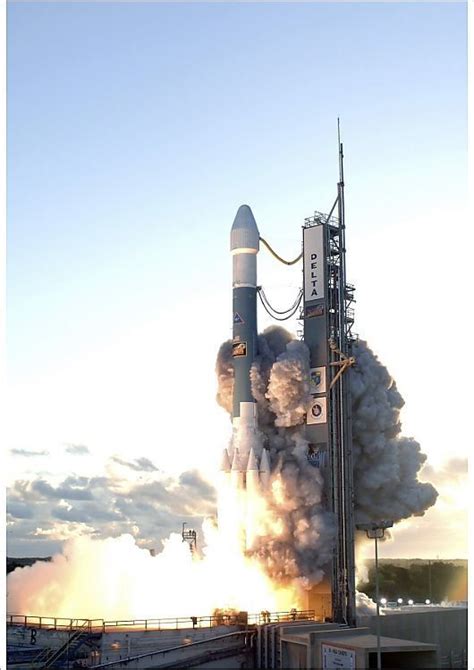 Print Of The Delta Ii Rocket Lifts Off From Its Launch Pad Delta Ii