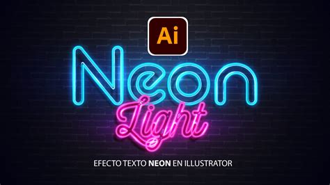 Efecto Texto Neon En Illustrator Aprende Facil