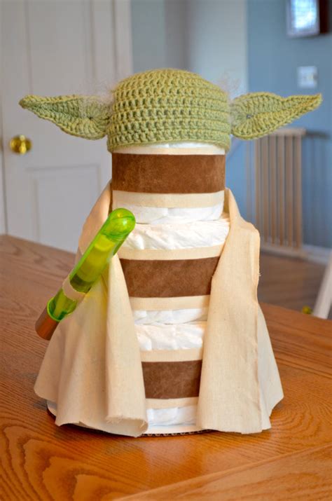 Star Wars Diaper Cake Yoda Baby Shower Centerpiece Decoration Or