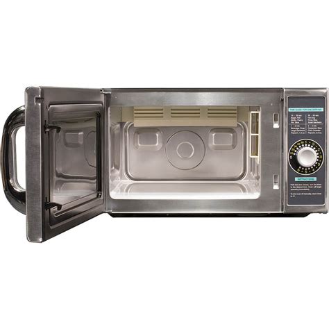 Sharp R21LCFS MediumDuty Commercial Microwave Oven With Dial Timer