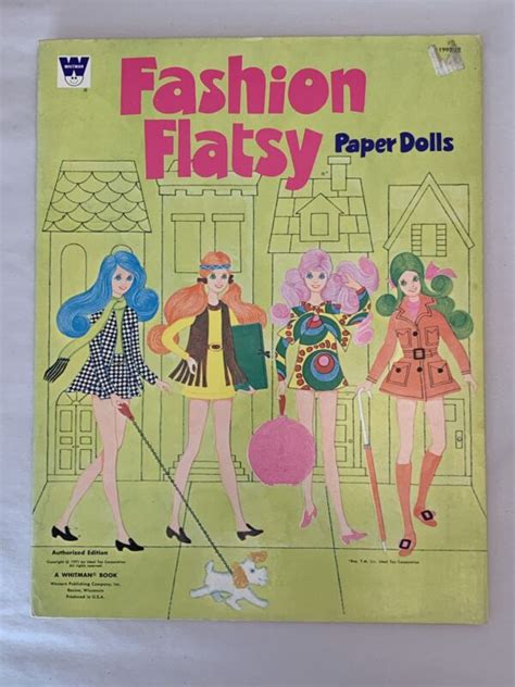 1971 Fashion Flatsy Mod Paper Dolls Rare Uncut Original Vintage