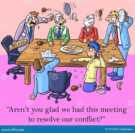 I M Glad We Had This Meeting To Resolve Conflict Stock Illustration