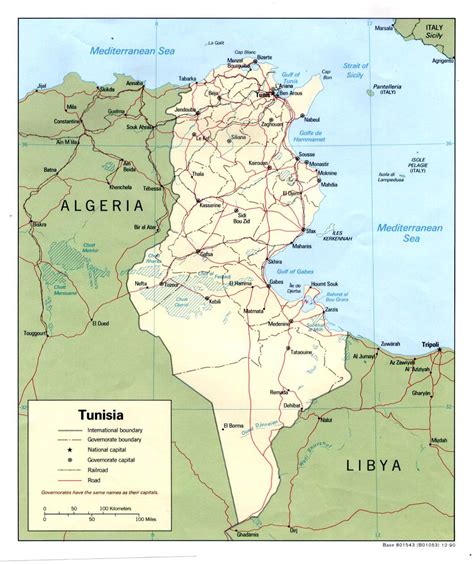 Carte De La Tunisie Plusieurs Cartes De La Tunisie Villes Relief