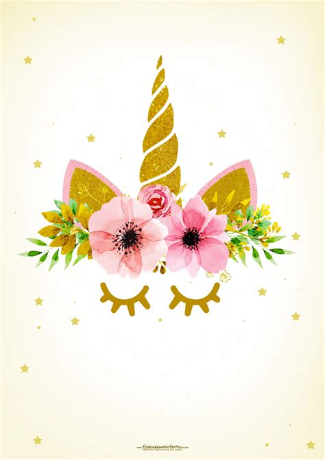 20 archivos jpeg de alta resolución, uno para cada. Fiesta de Unicornios: Invitaciones para Imprimir Gratis ...