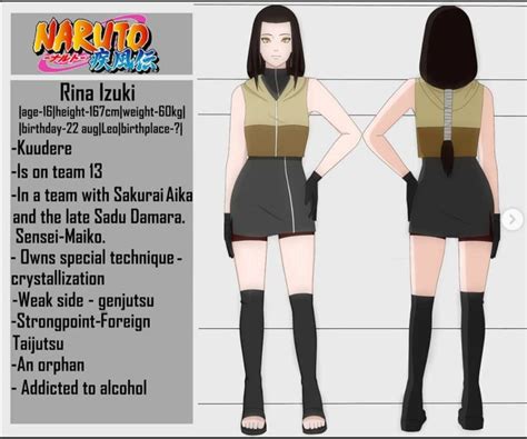Naruto Oc Rina Itsuki Naruto Boneco Do Naruto Personagens