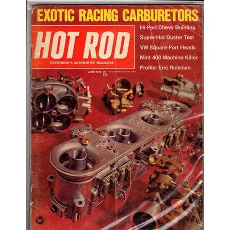 Hot Rod June 1970 Exotic Racing Carburetors On Ebid United States