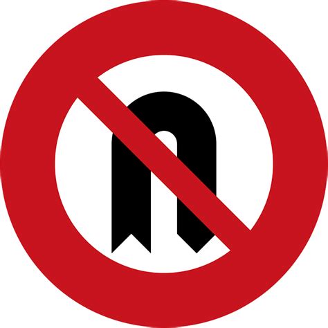 No U Turn Sign In Malaysia Clipart Free Download Transparent Png