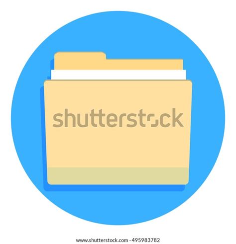 Yellow Folder Documents Vector Illustration Stock Vector Royalty Free