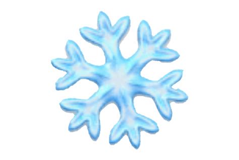 Emoji Snowflake Snow Snowing Blue Clip Art Library