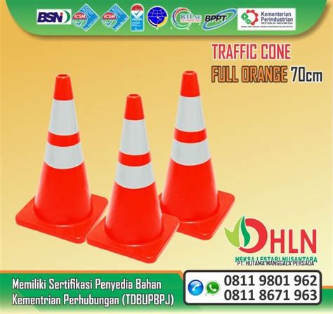 Jual stiker lintas husein : kerucut-lalu-lintas-70cm | JUAL RAMBU, PABRIK CAT MARKA