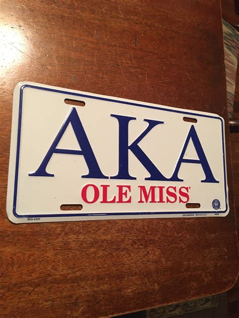 Fraternity And Sorority Ole Miss car tag with ALL RAISED LETTERS | eBay