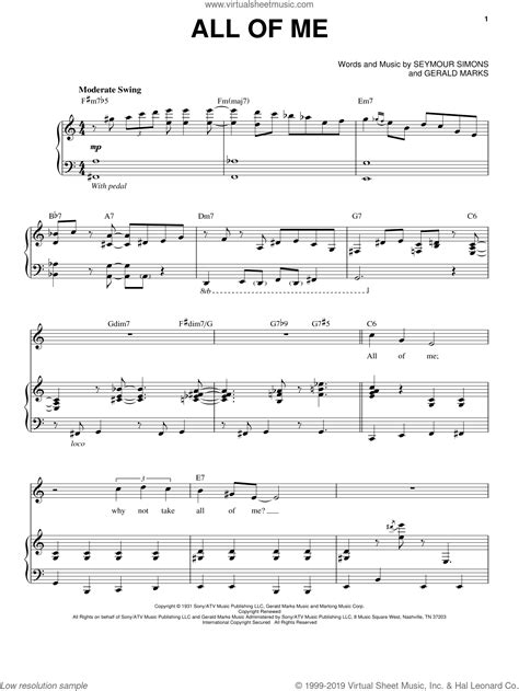 Easy piano notes for popular songs piano by number. Buble - All Of Me sheet music for voice and piano PDF