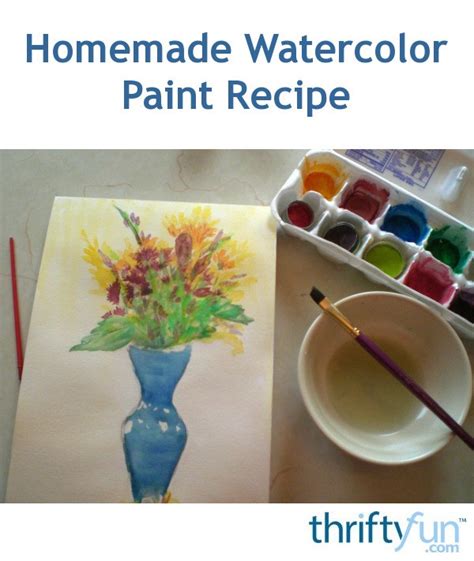 Homemade Watercolor Paint Recipe Thriftyfun