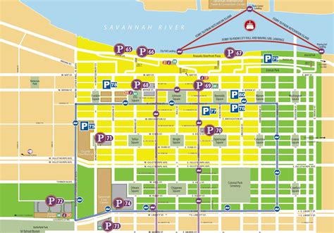 Map Of Downtown Savannah Ga Maping Resources