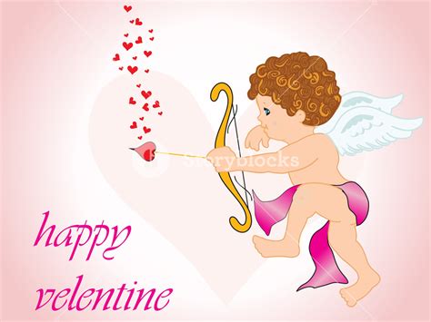 A Cute Cupid With Love Arrow Royalty Free Stock Image Storyblocks