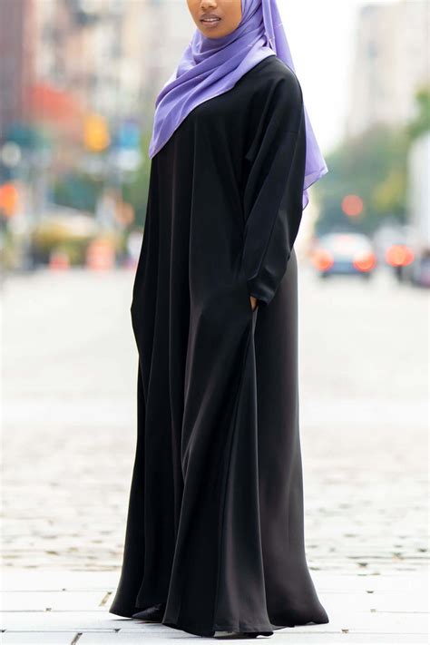 Madison Abaya In Black With Pockets Al Shams Abayas