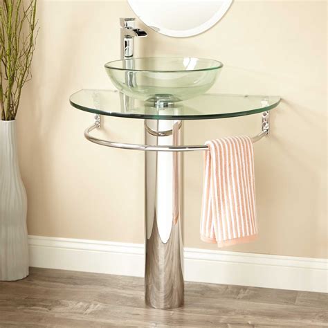 Modern Pedestal Sink With Towel Bar Homesfeed