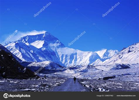 Landscape Mount Everest North Face Tibet China Stock Photo By