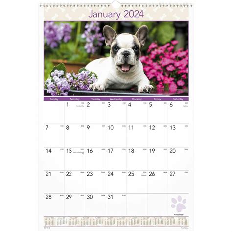 at a glance puppies monthly wall calendar julian dates monthly 1 year january 2023