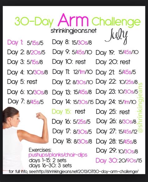30 Day Arm Challenge Start Today Musely