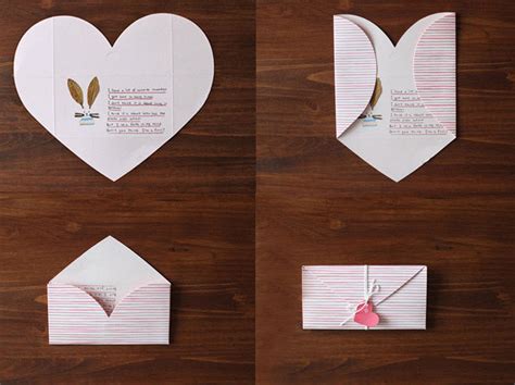 Clearance Love Letter Envelopes Origami Heart Envelopes 2pcs 14cm