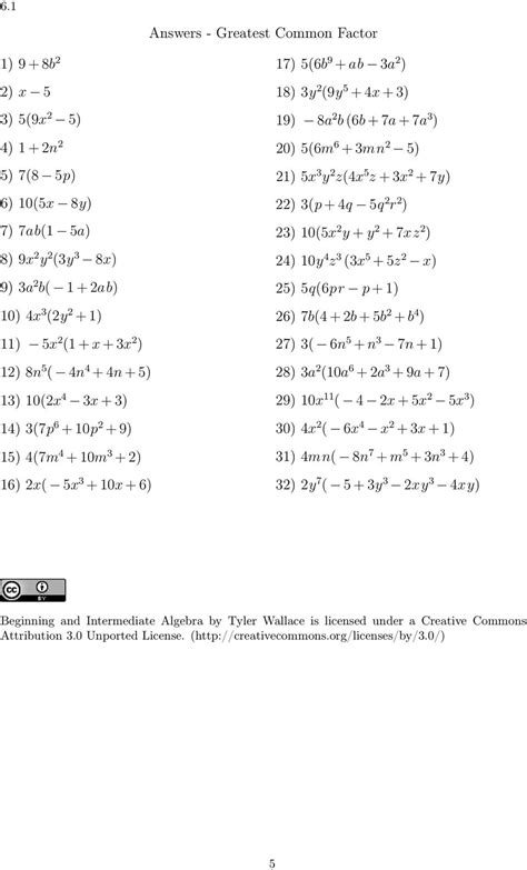 Https://tommynaija.com/worksheet/greatest Common Factor Worksheet Algebra 2