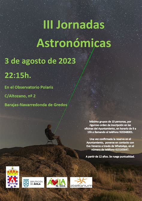 Iii Jornada Astron Mica En El Observatorio Polaris El D A De Agosto