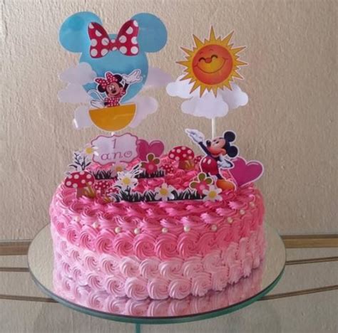 Aprender Sobre Imagem Bolo Minnie Rosa De Chantilly Br