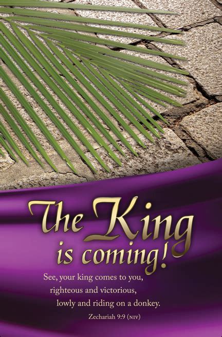 Standard Palm Sunday Bulletin The King Is Coming