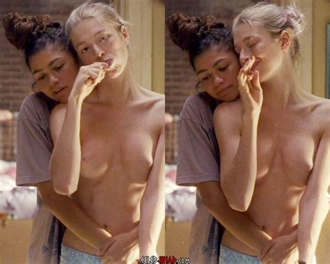 Hunter Schafer And Zendayas Nude Lesbian Scene From Euphoria
