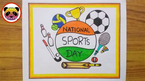National Sports Day Drawing National Sports Day Poster Drawing How
