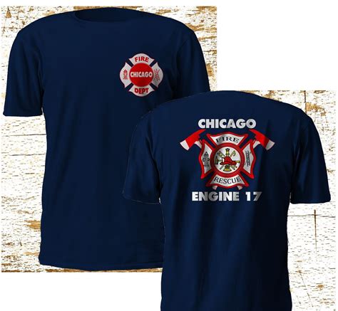 Chicago Firefighter Department Backdraft Engine 17 Fire Navy T Shirt M 3xl Fire Department