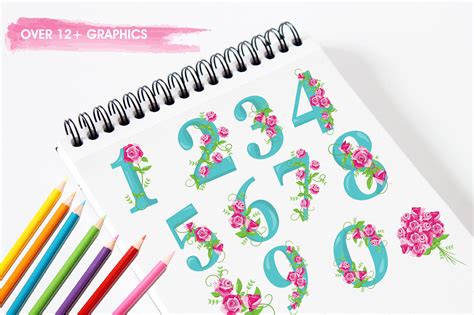 Floral Numbers Graphic By Prettygrafik · Creative Fabrica