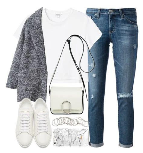 Outfit With Jeans And Grey Coat By Ferned Liked On Polyvore Featuring