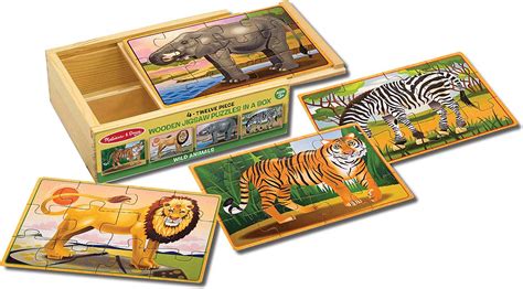 Online jigsaw puzzles of animals and pets. Wild Animals Jigsaw Puzzles in a Box - Building Blocks
