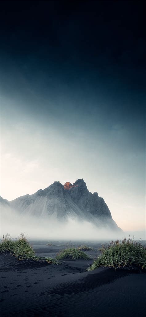 Snow Covered Mountain Under Cloudy Sky During Dayt Iphone Wallpapers