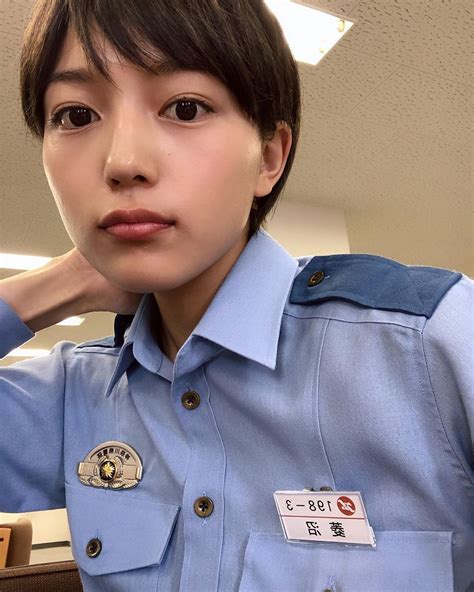 kawaguchi haruna police uniforms ayase japanese beauty short cuts instagram profile eye