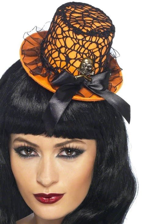 Vampire Victorian Neon Top Hat On Headband Mini Top Hat Halloween