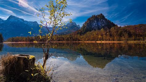 Landscape Of Austria Mountain With Reflection On Lake Hd Nature