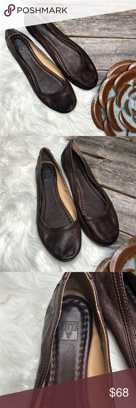 Frye Ballet Flats 65 Carson Brown Leather Carson Brown Leather Frye