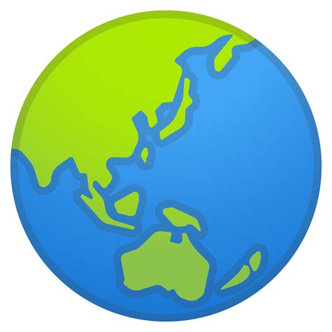 Globe Showing Asia Australia Icon Noto Emoji Travel And Places Iconset